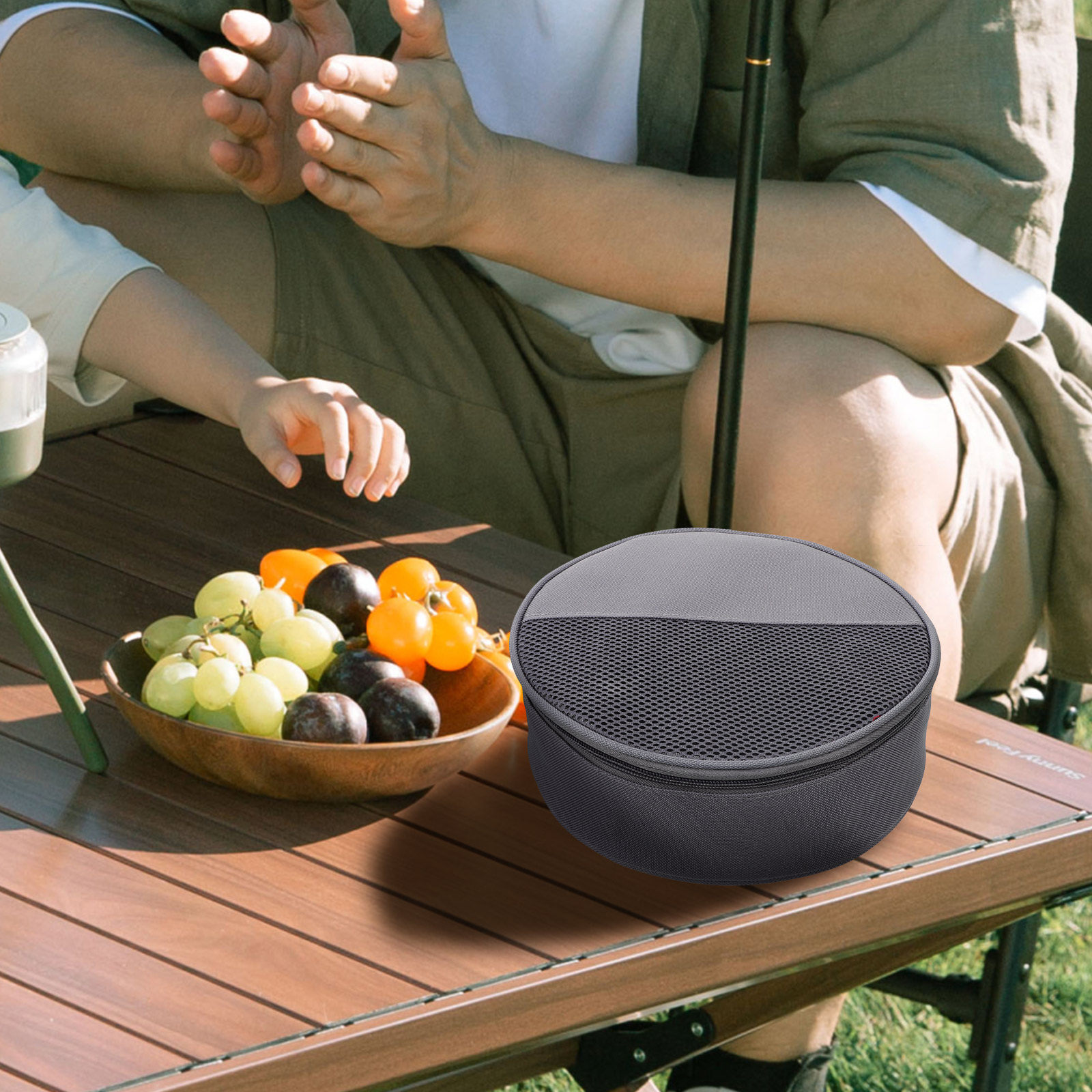 Camping Cooking Utensil Organizer - Picnic Tableware Bag Spacious Outdoor Dish