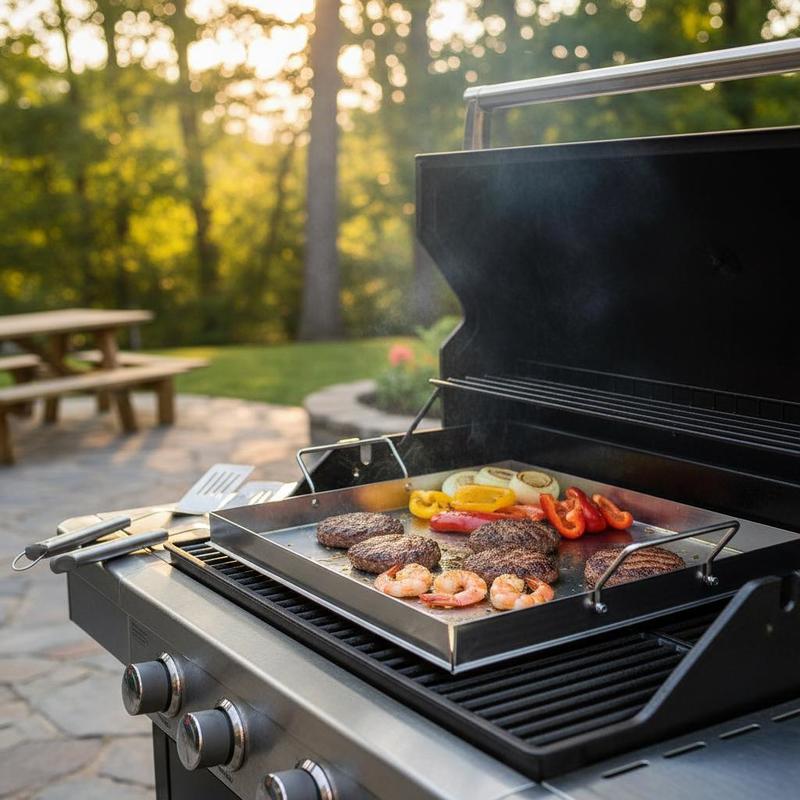 Camping Cooking Wok - Universal Flat Top Griddle 18x16 Inch