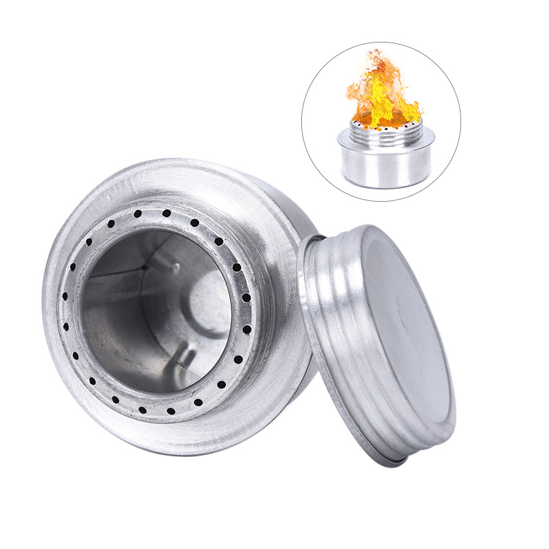 Camping Cooking Fuel - Ultralight Silver Alcohol Stove Sealed Lid