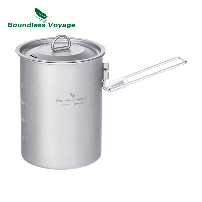 Camping Cooking Mesh - Boundless Voyage 900ml Titanium Pot Cup