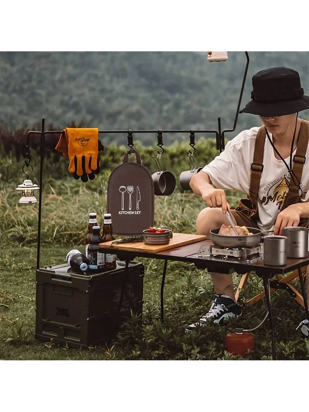 Outdoor Camping Cookware Stora - Camping Cooking Utensil Organizer review and price