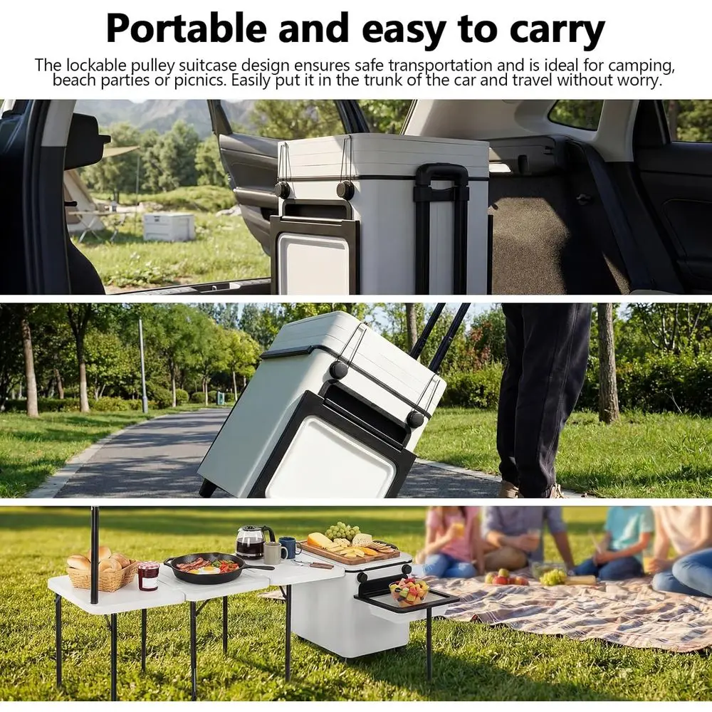 Portable Outdoor BBQ Cart with - Camping Cooking Light review and price