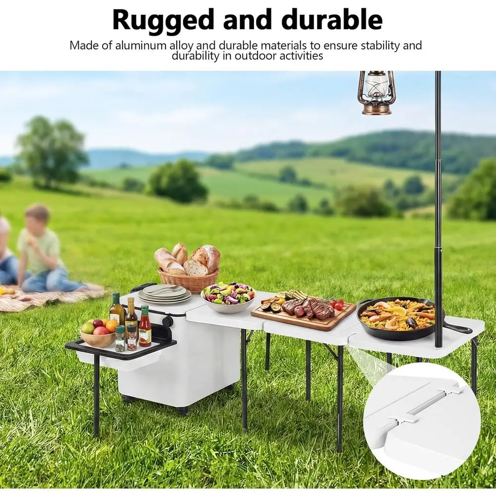 Portable Outdoor BBQ Cart with - Camping Cooking Light review and price
