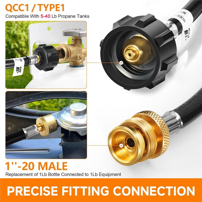 QCC Propane Tanks Adapter Hose - Camping Cooking Propane review and price
