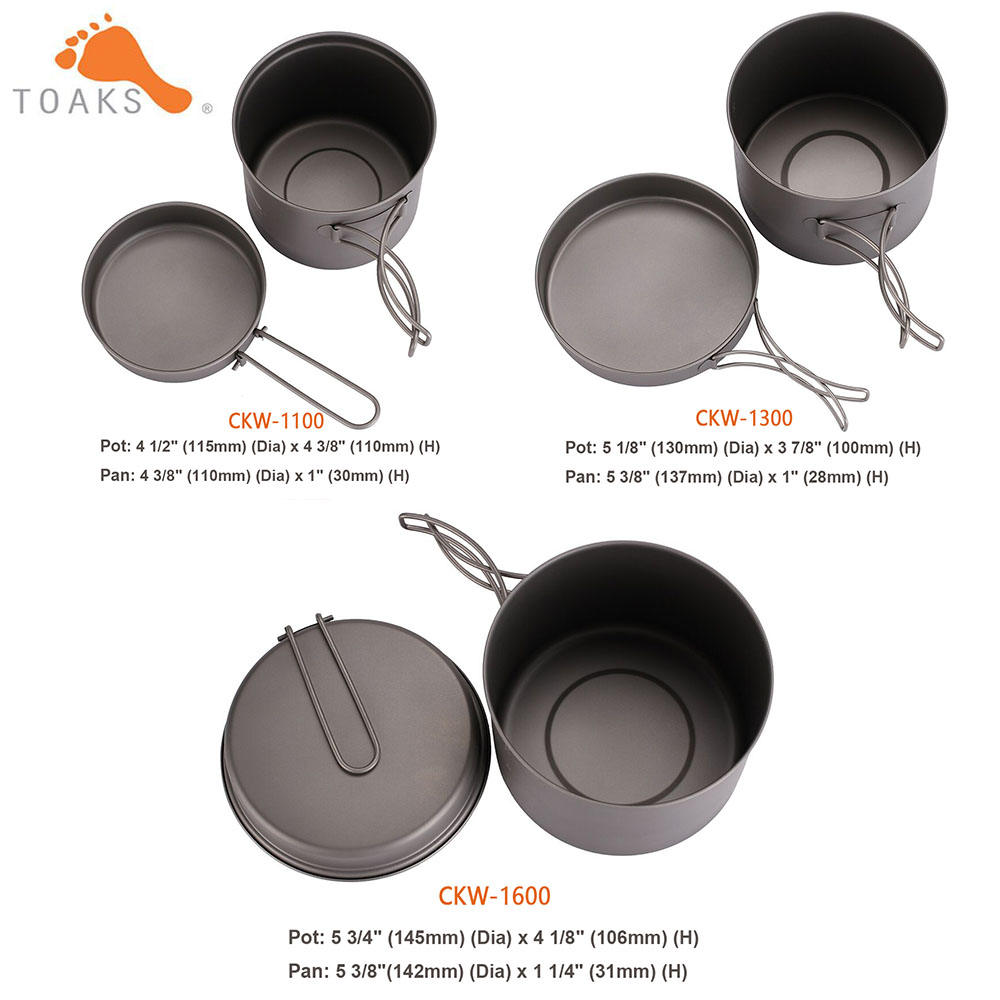 TOAKS Cookware Set Ultralight  - Camping Cooking Wok review and price