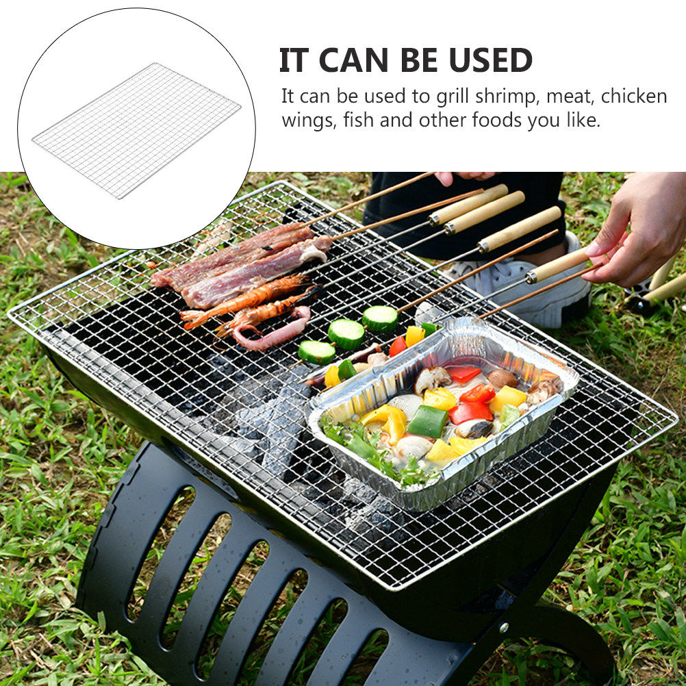 2Pcs Stainless Steel Barbecue  - Camping Cooking Mesh review and price