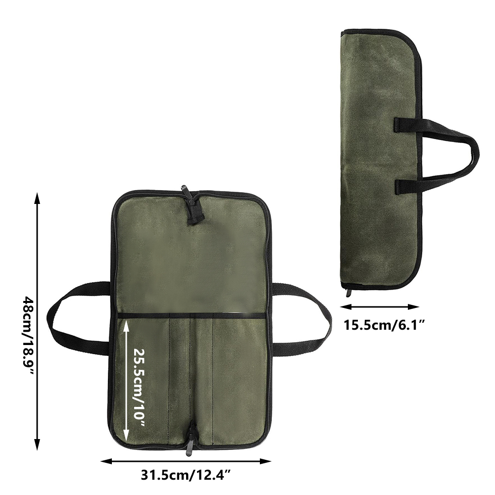 Waxed Canvas Knife Roll Bag Mu - Camping Cooking Gadgets review and price