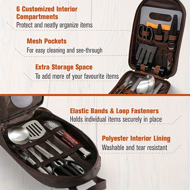 Outdoor Cooking Bag Camping St - Camping Cooking Utensil Organizer review and price
