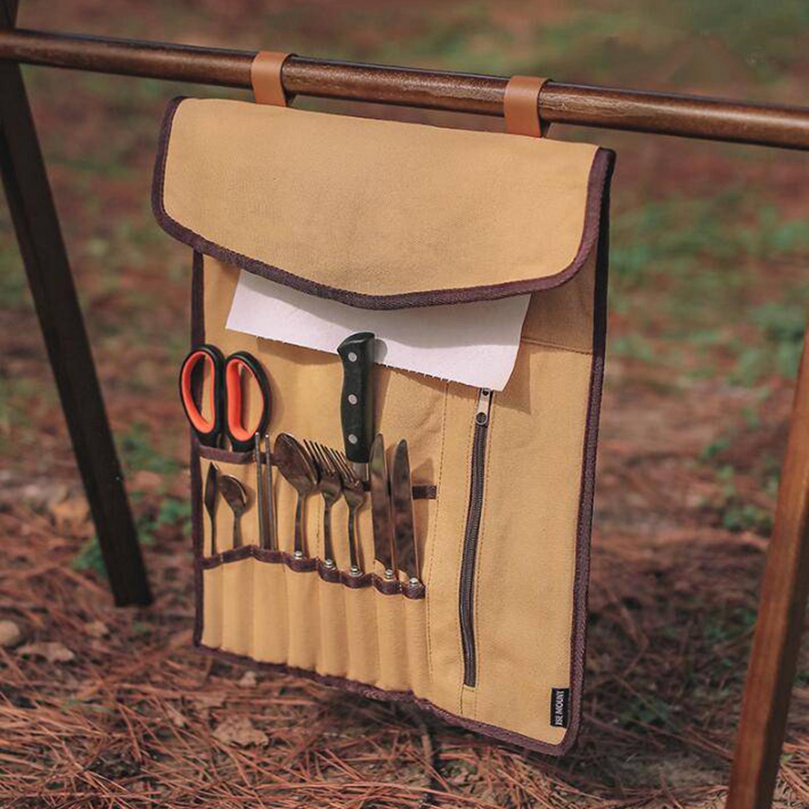 Portable Camping Utensil Roll  - Camping Cooking Utensil Organizer review and price