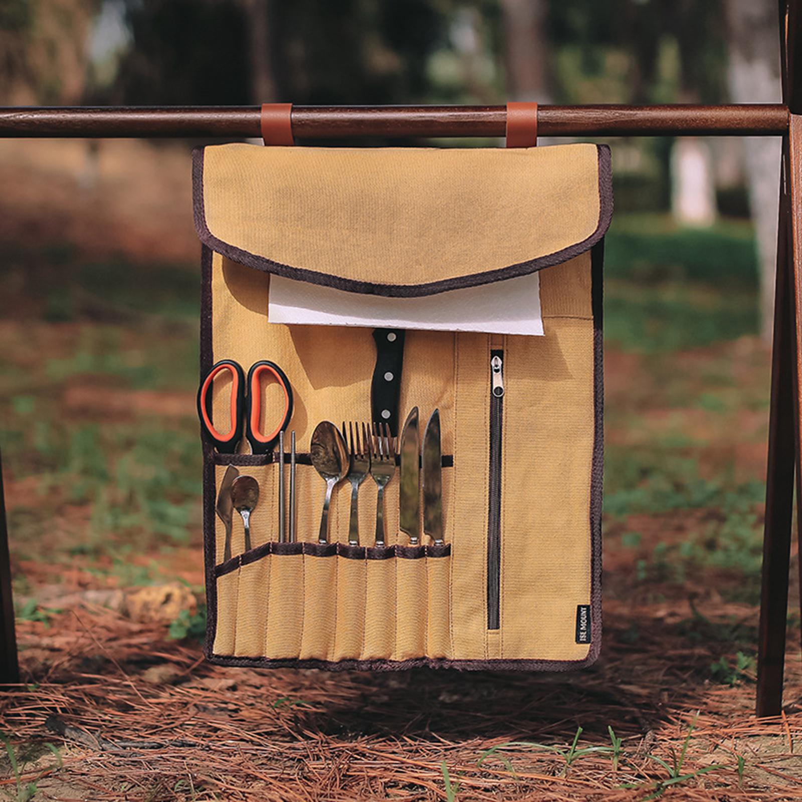 Portable Camping Utensil Roll  - Camping Cooking Utensil Organizer review and price