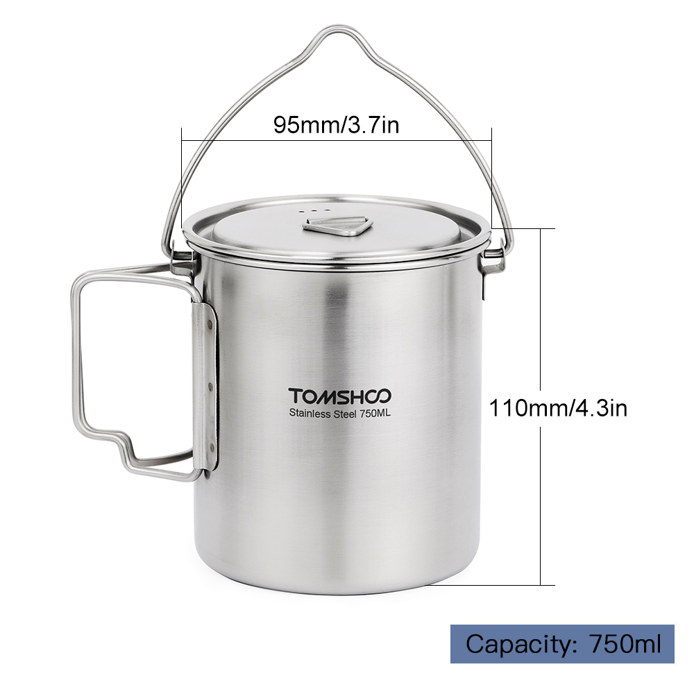 TOMSHOO 750ml Stainless Steel  - Camping Cooking Mesh review and price