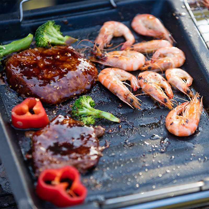 Outdoors Thick Square Grill Pa - Camping Cooking Wok review and price