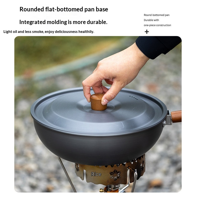Outdoor Aluminum Alloy Wok Wit - Camping Cooking Wok review and price
