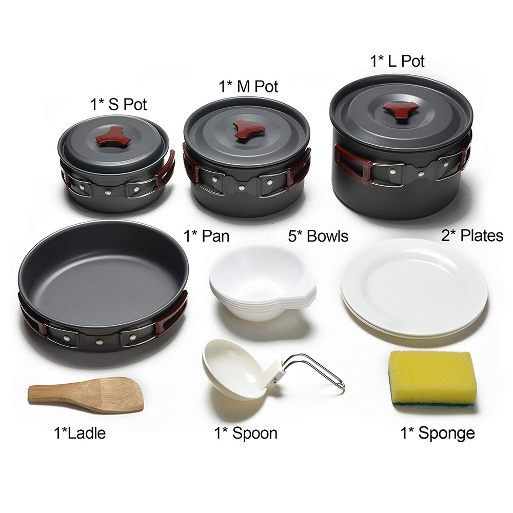 Outdoor Camping Cookware Kit N - Camping Cooking Wok review and price