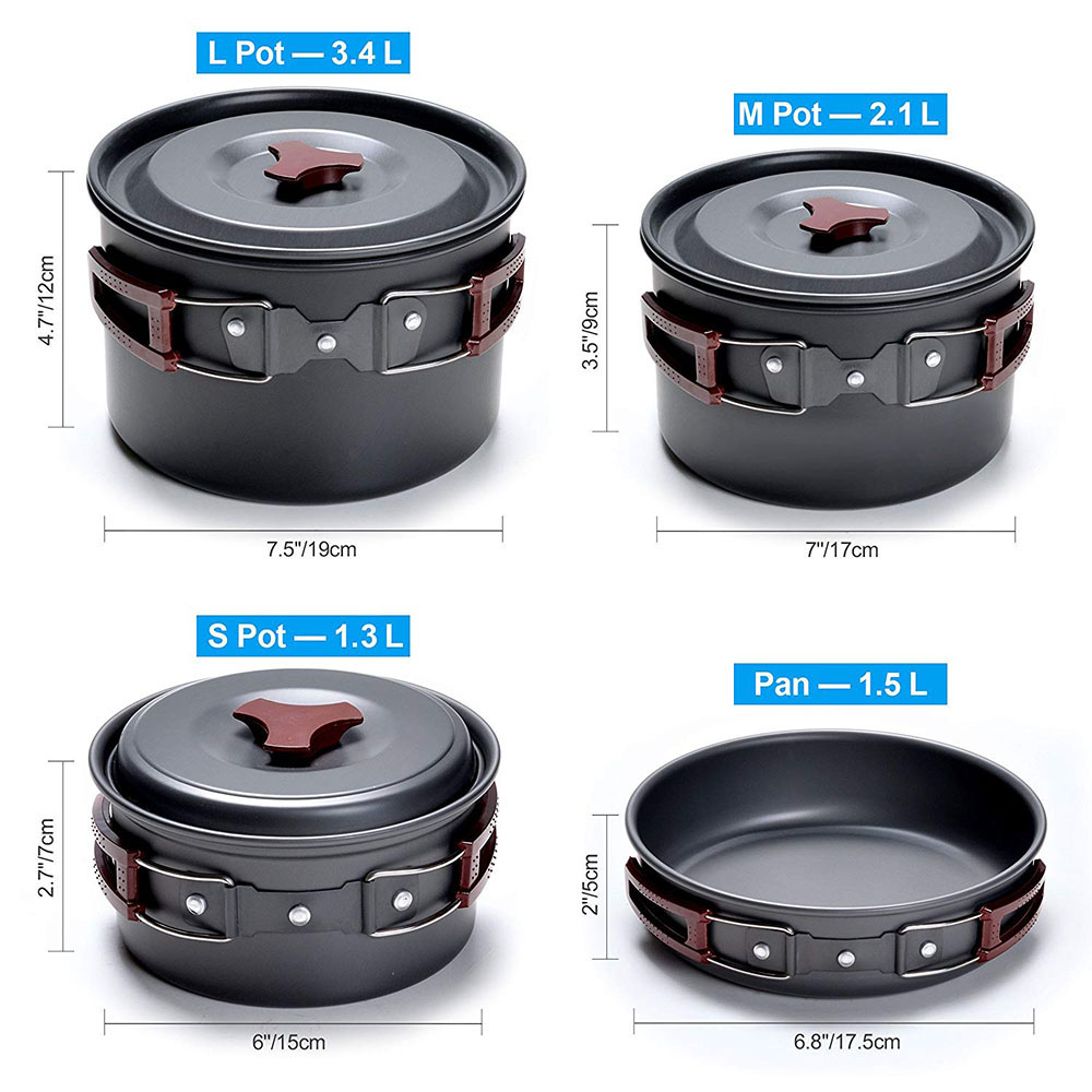 Outdoor Camping Cookware Kit N - Camping Cooking Wok review and price